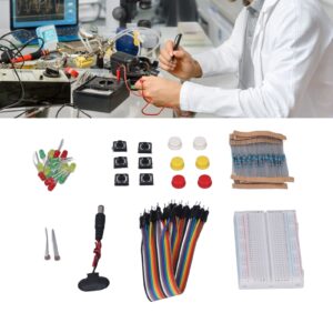 Electronic Components Assortment Kits Electronics Component Fun Kit Development Component with 400 Hole Breadboard for R3