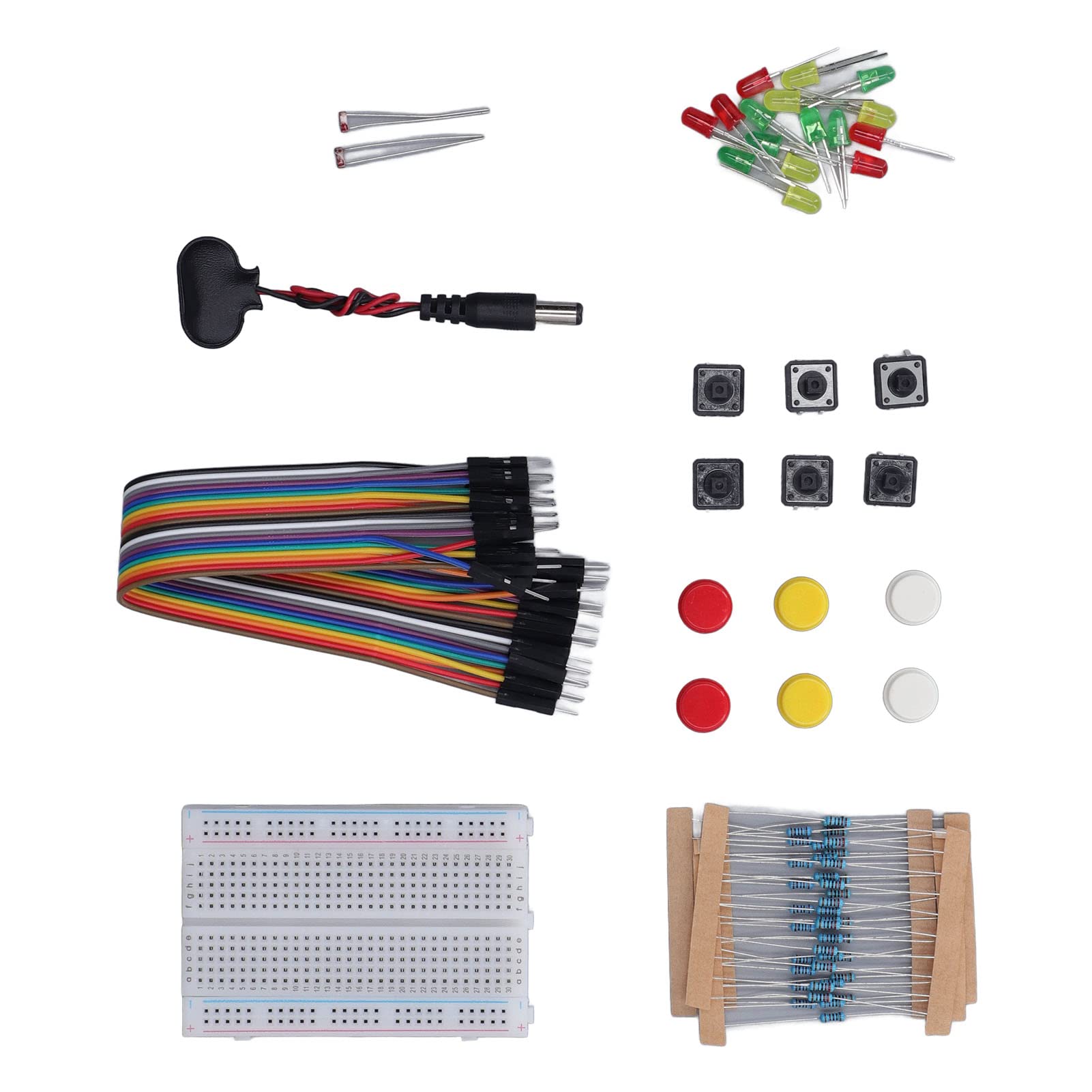 Electronic Components Assortment Kits Electronics Component Fun Kit Development Component with 400 Hole Breadboard for R3