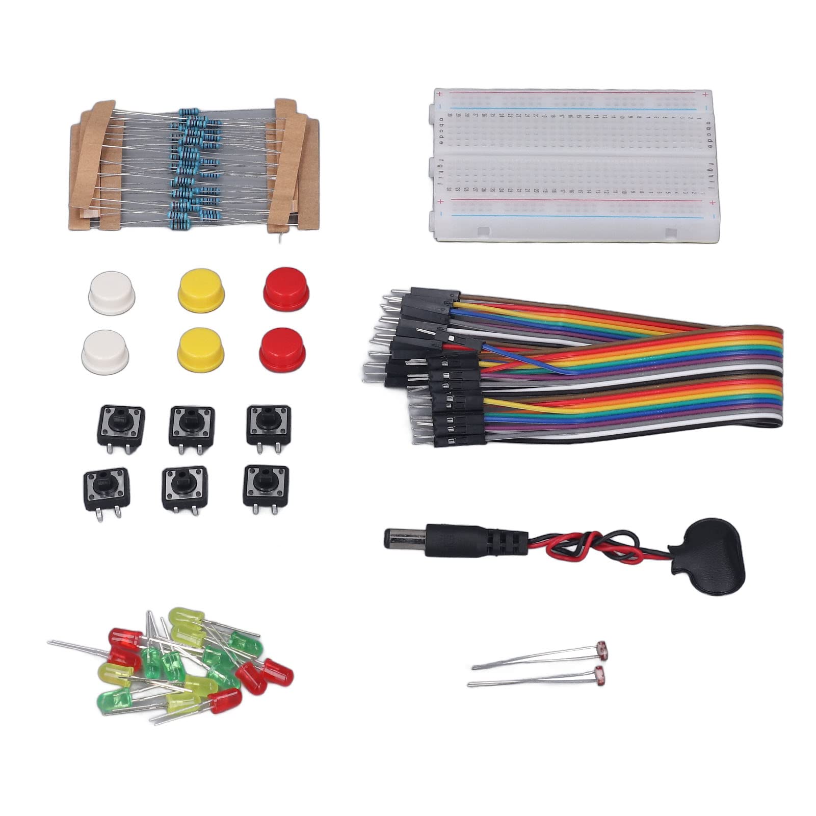 Electronic Components Assortment Kits Electronics Component Fun Kit Development Component with 400 Hole Breadboard for R3