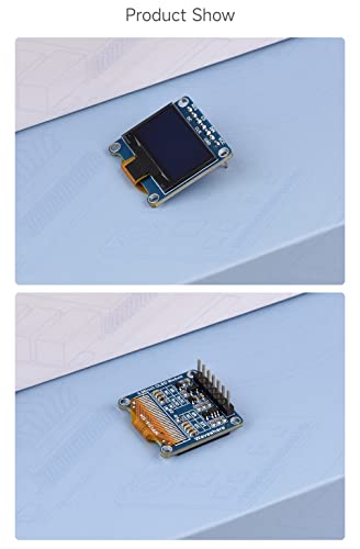 waveshare 0.96inch OLED Display Module, 128×64 Resolution, SPI / I2C Communication, Yellow&Blue Version