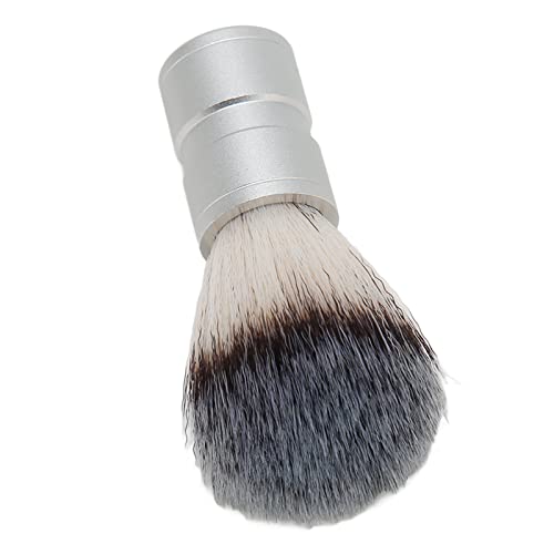 Beard Brush for Men, Stainless Steel Handle Nylon Shaving Brush, Men Shaving Brush for Home and Salon