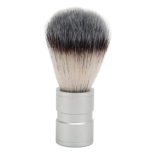 Beard Brush for Men, Stainless Steel Handle Nylon Shaving Brush, Men Shaving Brush for Home and Salon