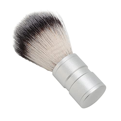 Beard Brush for Men, Stainless Steel Handle Nylon Shaving Brush, Men Shaving Brush for Home and Salon