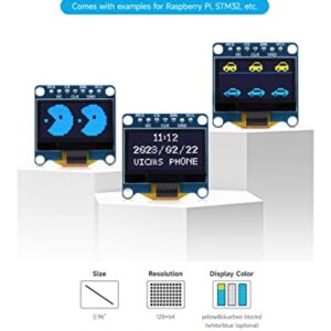 waveshare 0.96inch OLED Display Module, 128×64 Resolution, SPI / I2C Communication, Yellow&Blue Version