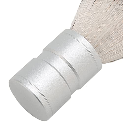 Beard Brush for Men, Stainless Steel Handle Nylon Shaving Brush, Men Shaving Brush for Home and Salon