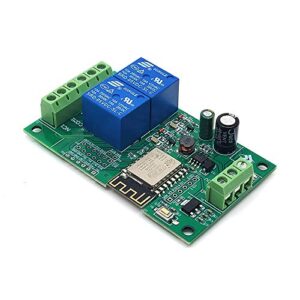 5V/8-80V Power Supply ESP8266WIFI Dual-Way Relay Module ESP-12F Development Board Secondary Development