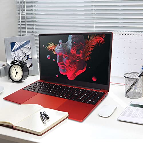 GOWENIC 15.6in Laptop, Notebook Computer Designed with N5095 CPU and Equipped with 8GB RAM, 128GB SSD, 1920x1080 HD, Touchpad, adopts for Win11 Home S Mode, Red