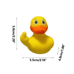 Rubber Ducks, 2.28" Middle Finger Rubber Duck, Cute Small Rubber Ducks Funny Rubber Ducky Car Accessories for Car Dashboard Decorations (5 Pack)