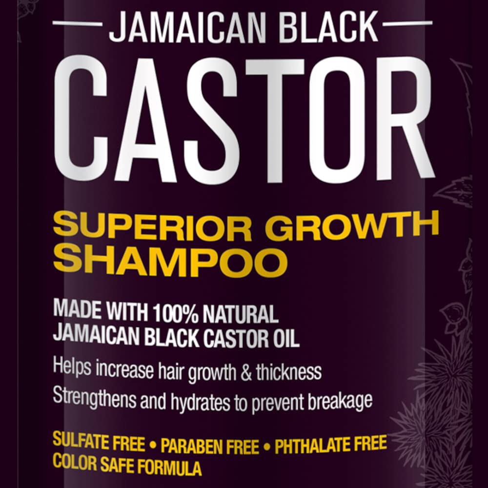 Hair Chemist Superior Growth Jamaican Black Castor Shampoo 33.8 oz. - Sulfate Free Shampoo made with Natural Ingredients