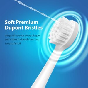 Replacement Brush Heads for Waterpick Sonic Fusion 2.0 Flossing Toothbrush with Cover, Compact, 5 Count White + 5 Count Black, Soft Bristles