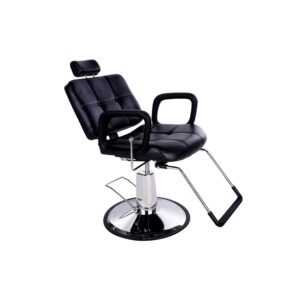 Beautystyle Reclining Barber Chair with Headrest Hydraulic Recline Salon Chair for Hair Stylist