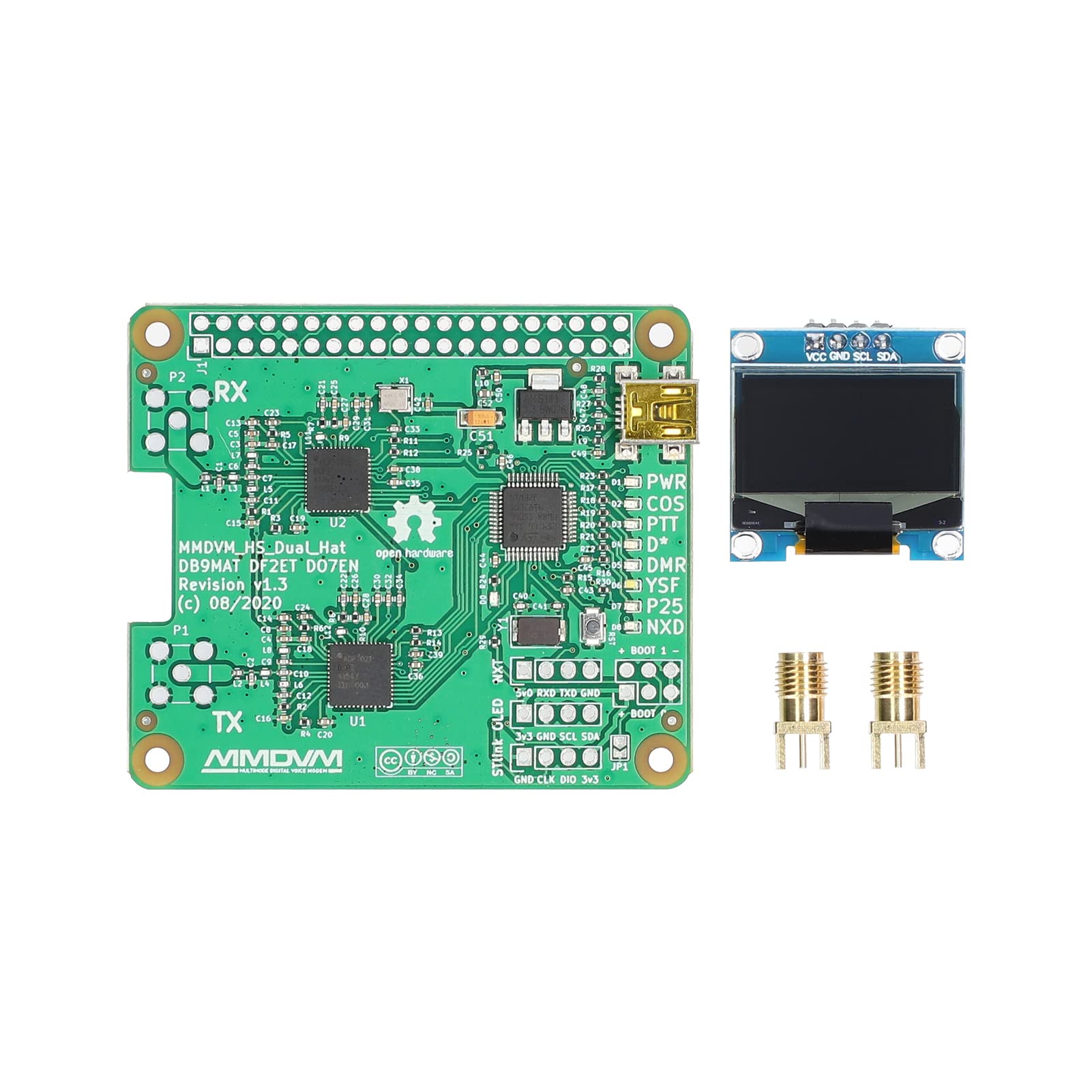 BUZHI MMDVM Duplex Hot Board, MMDVM Duplex Hot Board with OLED Display Support DMR P25 D Star Mini Relay Module Support UHF VHF for Raspberry Pi