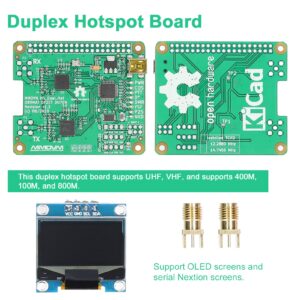 BUZHI MMDVM Duplex Hot Board, MMDVM Duplex Hot Board with OLED Display Support DMR P25 D Star Mini Relay Module Support UHF VHF for Raspberry Pi