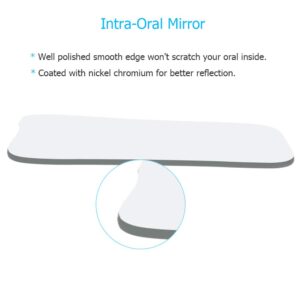 5pcs Dental Mirrors, Dental Orthodontic Intraoral Photographic 2-sided Reflector Mirror for Clinic Dentist