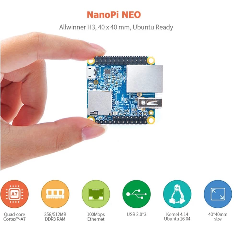 MACIMO for NanoPi NEO Development Board+Heat Sink+Metal Case Kit Allwinner H3 Core 512MB RAM Openwrt/LEDE Complete Machine