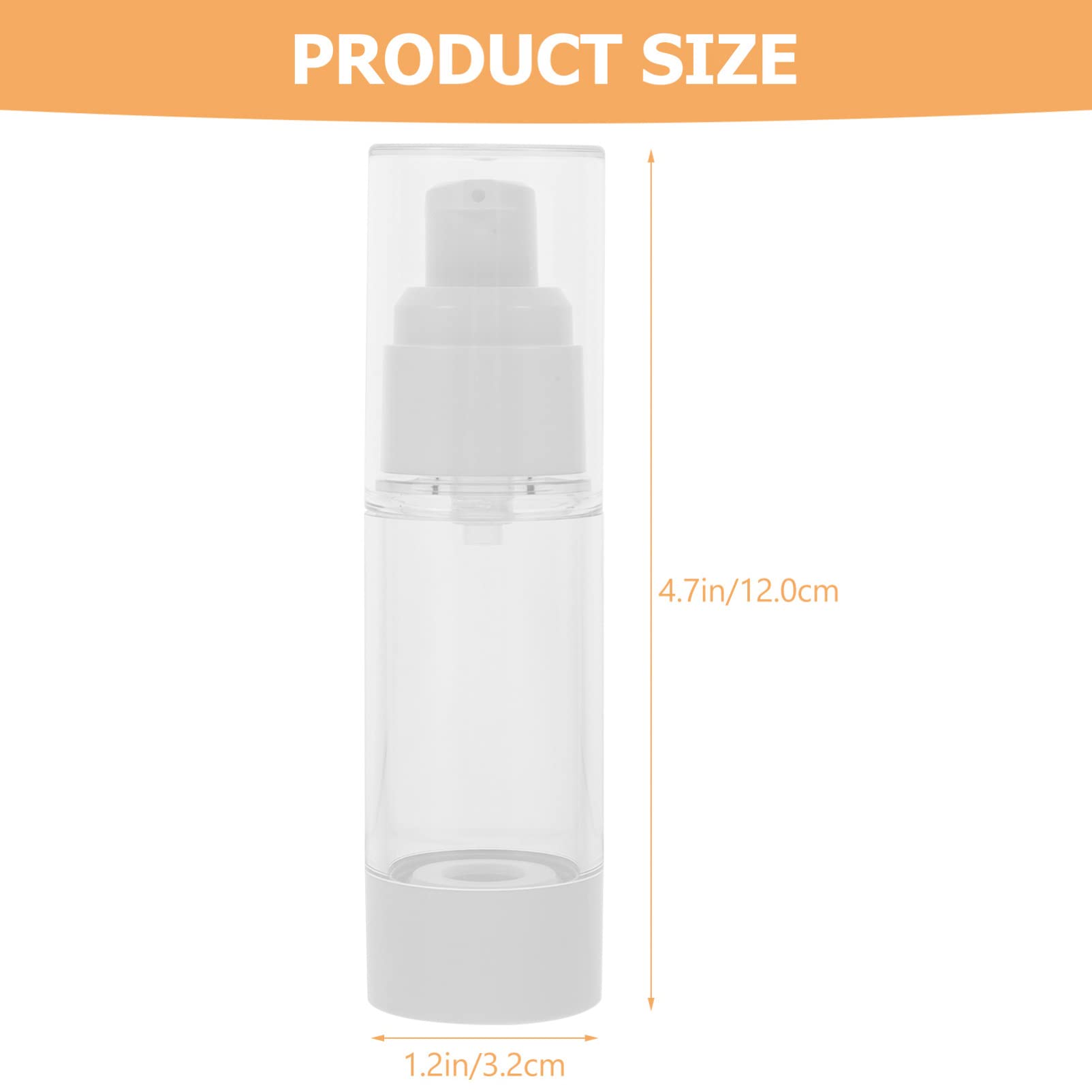 Beavorty 4pcs Vacuum Bottle Set Airless Pump Bottles Lotion Sub Package Container Clear Containers with Lids Cosmetic Containers Vacuum Pump Multipurpose As Skin Care Set Travel