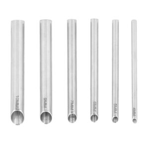 6pcs body jewelry piercing receiver 4mm 5mm 6mm 7mm 9mm 10mm, stainless steel piercing receiving tubes