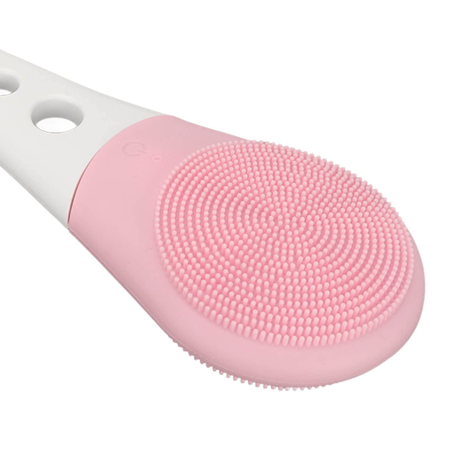 Electric Body Shower Brush, USB Rechargeable Exfoliating Shower Brush for Deep Cleaning, Waterproof Silicone Bath Shower Scrubber with Long Handle, Home Beauty Salon Massage Bath Brush Pink