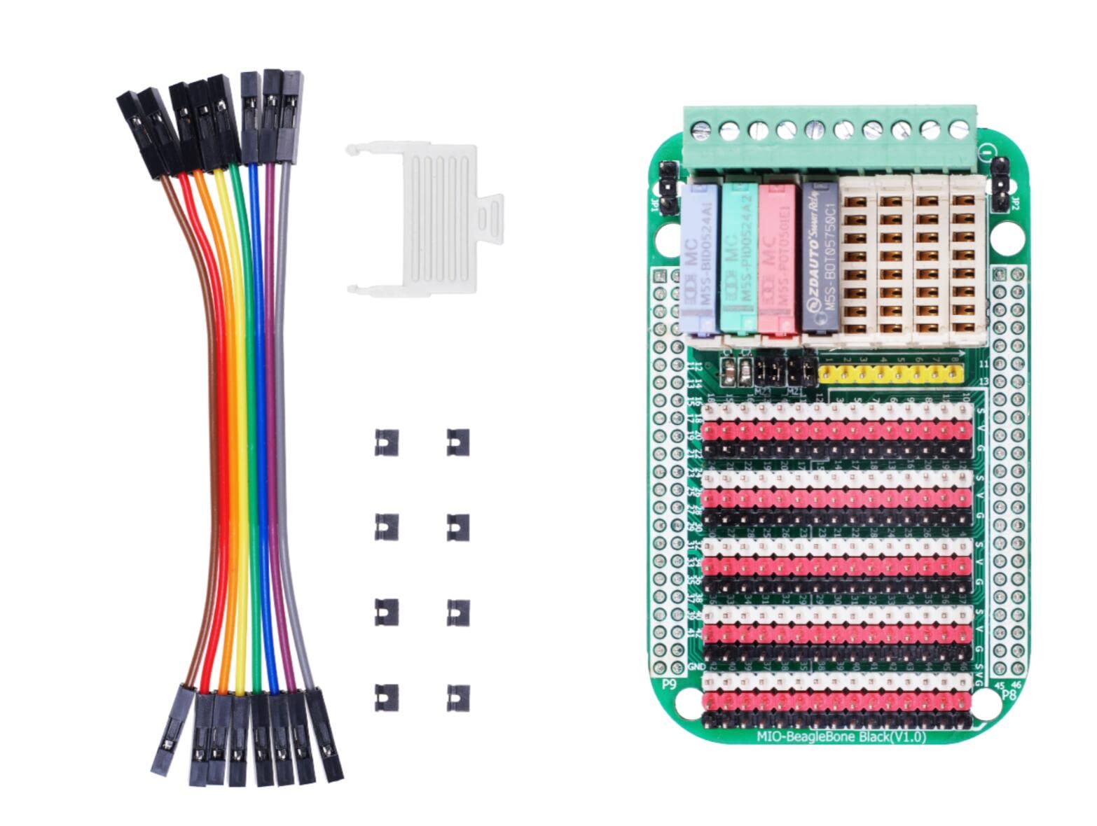 NGW-1set Starter-Kit with Expansion Board Compatible with BeagleBone Black Development Board, 4 M5S I/O modules and PLC