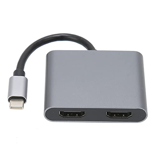 4 in 1 Type C Adapter, USB C to PDUSB 3.0/ Dual HDMICompatible Adapter Converter Hub for Laptop, 4-in-1 Aluminium USB C Adapter with 4K USB C to HDMI Hub