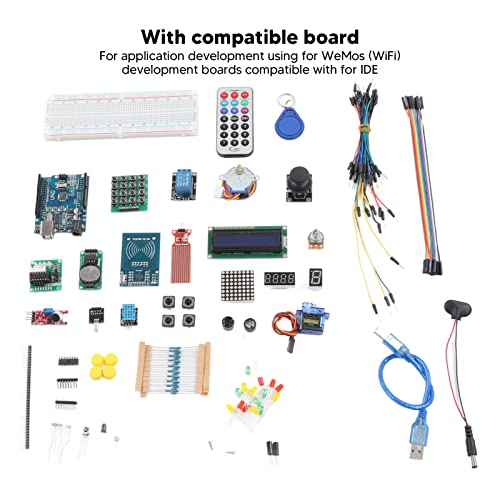 Development Board Kit, LCD Display 4 Bit 7 Segment Electronic Projects Starter Kit Simple Regulation High Conversion Efficiency Reliable for Industrial