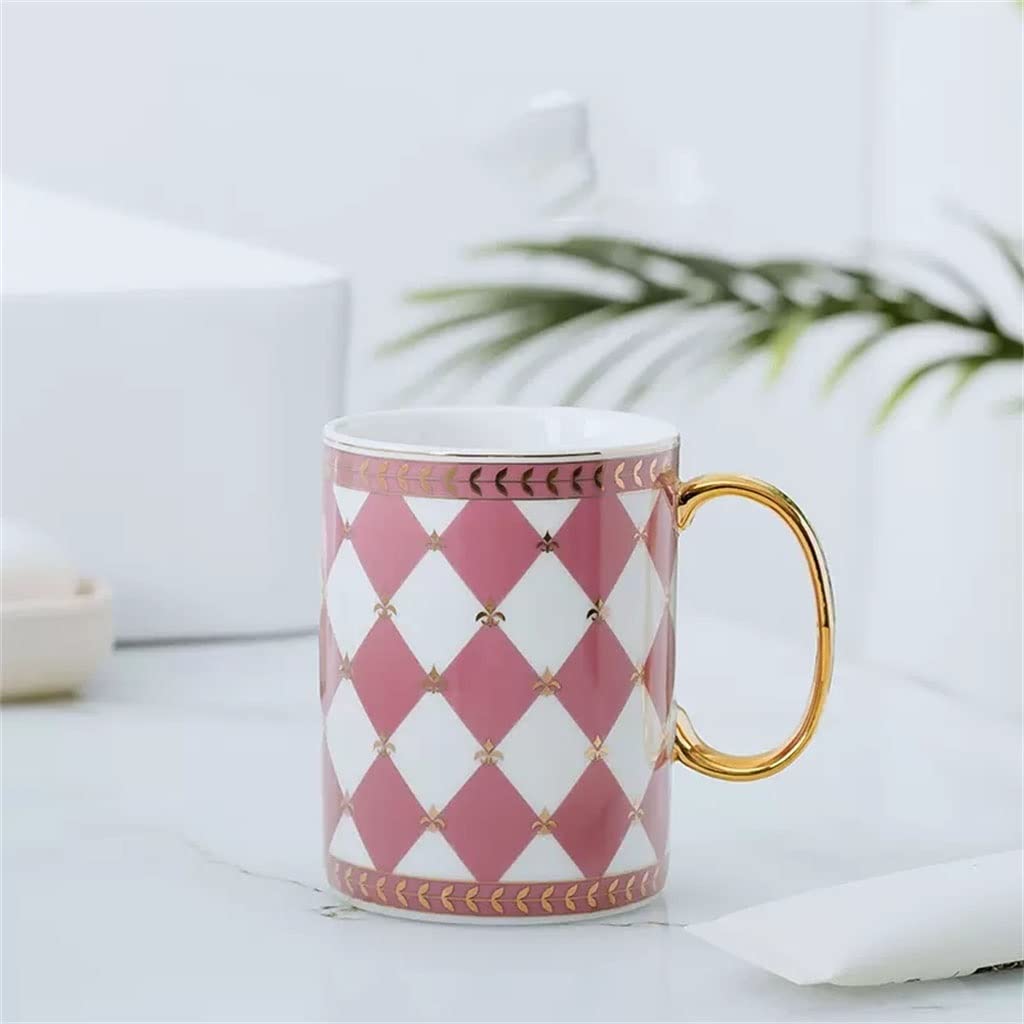 QUUL Diamond Pattern Mouthwash Cup Ceramic Couple Set Toothbrush Cup Household Wash Cup Toothbrush Cup Pair