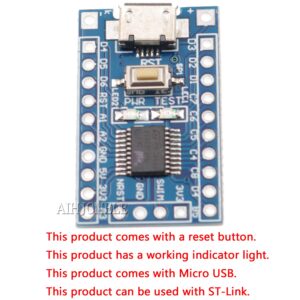 AIHJCNELE STM8S003F3P6 ARM STM8 Minimum System Development Board Core Learning Board S003F3P6 EEPROM 128 MCU Single Chip Microcomputer Module Flash 4K Control Board with Cable Wire (STM8S003)