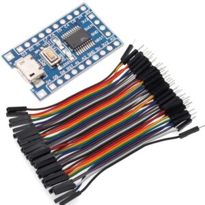 aihjcnele stm8s003f3p6 arm stm8 minimum system development board core learning board s003f3p6 eeprom 128 mcu single chip microcomputer module flash 4k control board with cable wire (stm8s003)