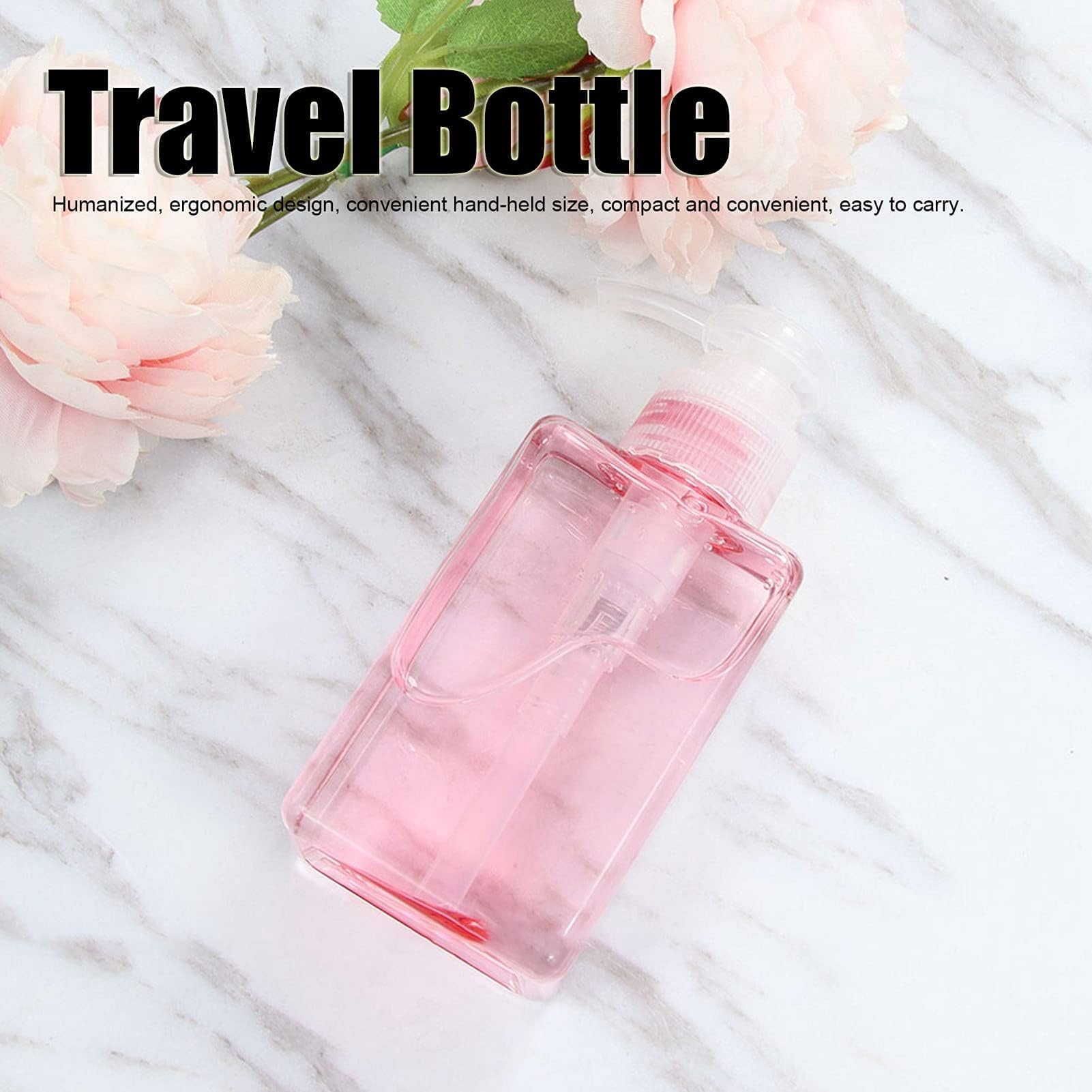 Soap Dispenser 100ml, 3Pcs Refillable Plastic Cosmetic Pump Bottle Clear Pink Hand Soap Dispenser Shampoo Lotion Travel Containers