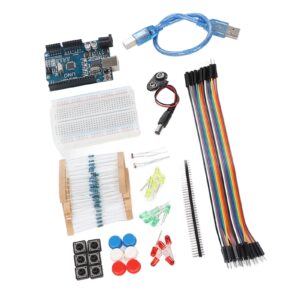 Basic Starter Module Kit, Electronic Starter USB Cable 3 Color LED Light Perfectly Matching for Factory