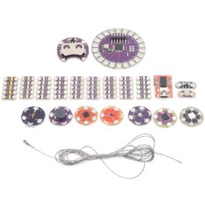 breadboards starter kit 2.7v-5.5v electronics component starter kit breadboard jumper wires kit conductive thread set electronic fun kit development board