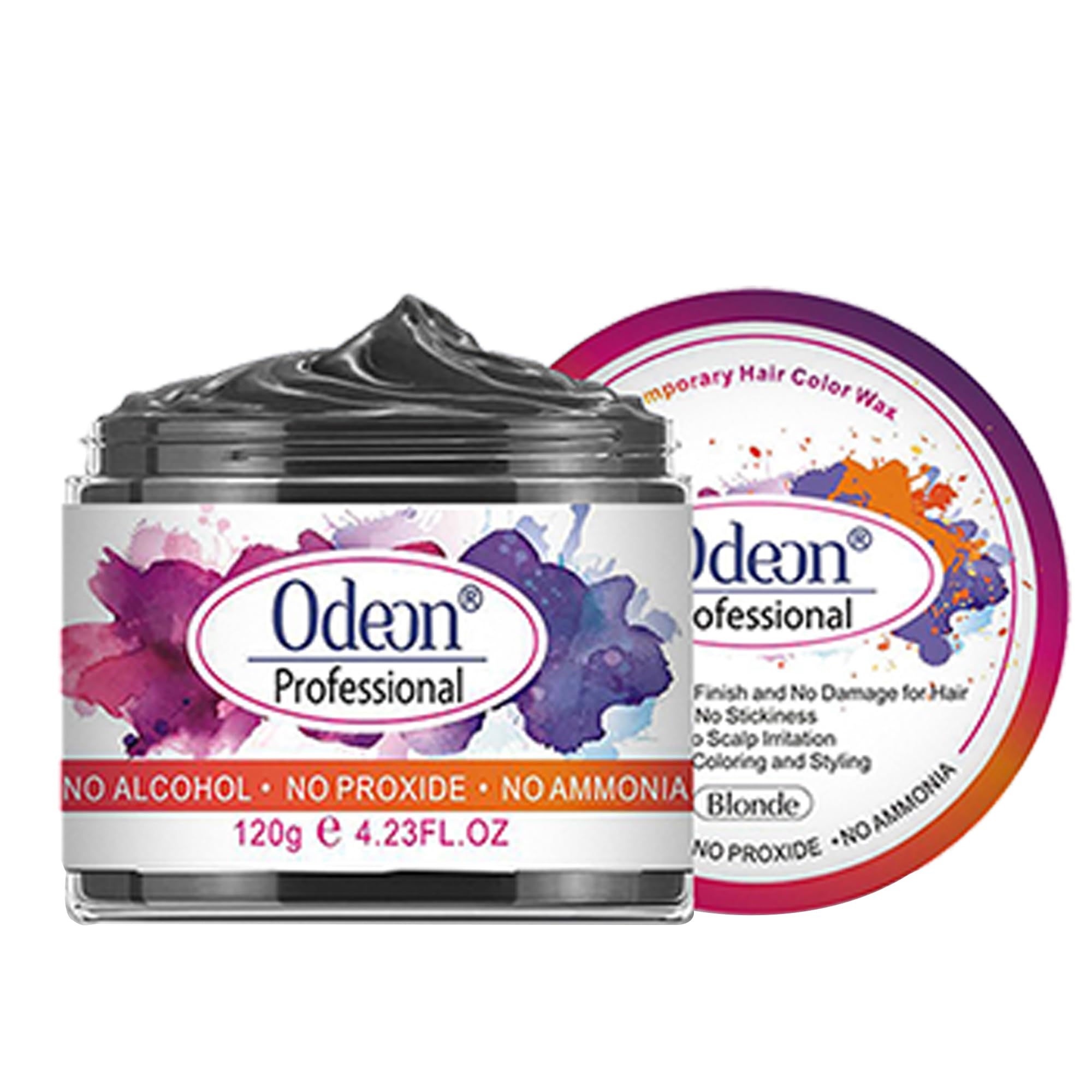 Odeon Temporary Hair Color Wax – Blonde, Washable & Natural Dye with Beeswax & Tea Tree Extract – No Alcohol, No Peroxide, No Ammonia – Safe for Kids & Adults (4.23oz)