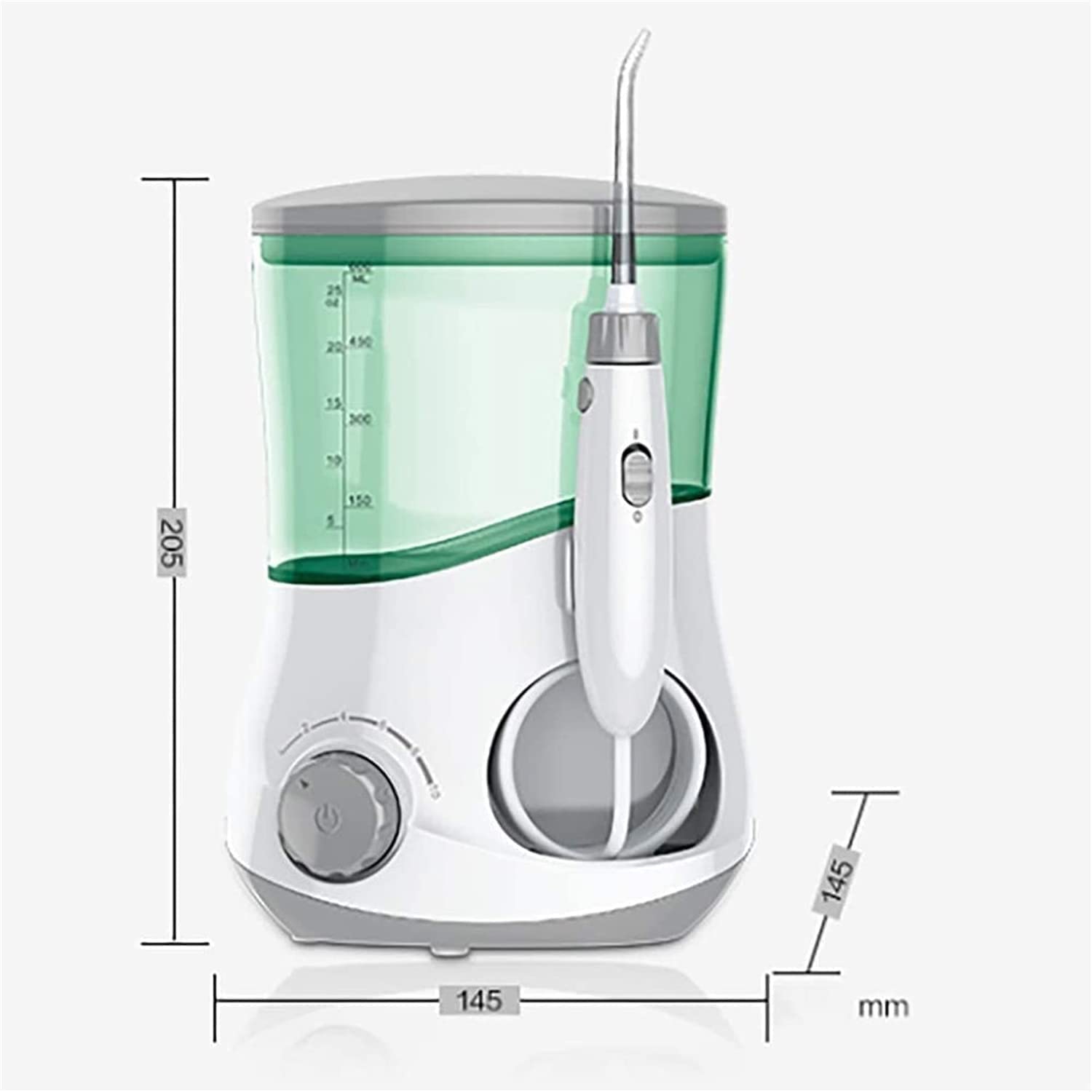 GIENEX Water Flosser for Teeth, Dental Oral Irrigator with 6 Jet Tips, 600ML Water Tank, Non-Slip Base, Quiet Electric Flosser for Braces Care, Teeth Cleaner