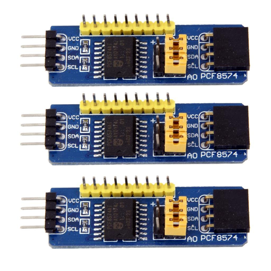 jojomis 3 Pcs Evaluation Board Module PCF8574 Multicolor Plastic