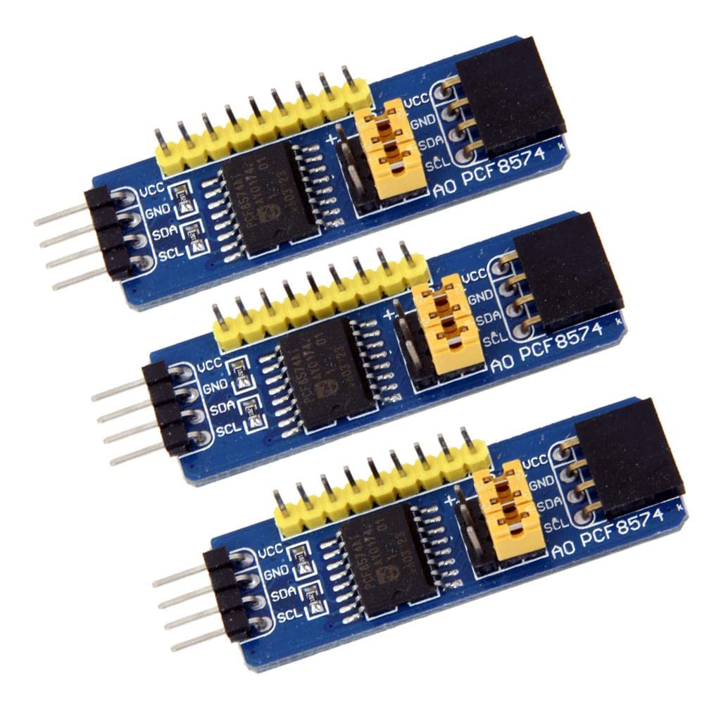 jojomis 3 Pcs Evaluation Board Module PCF8574 Multicolor Plastic