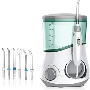 GIENEX Water Flosser for Teeth, Dental Oral Irrigator with 6 Jet Tips, 600ML Water Tank, Non-Slip Base, Quiet Electric Flosser for Braces Care, Teeth Cleaner