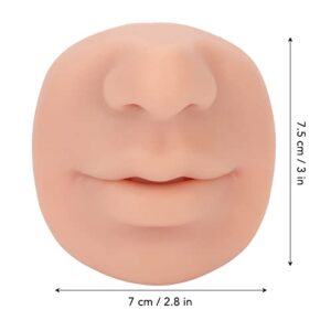 Silicone Nose Mode, Silicone Piercing Model, Nose Model for Piercing, with Mouth Flexible Soft Imitation Nose Model, Reusable Nose Displays, for Practice Training (Medium Skin Color)