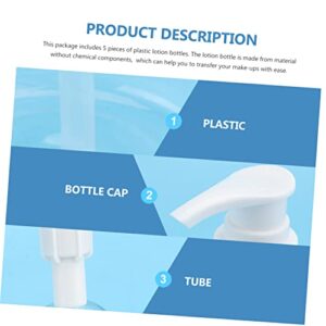 Zerodeko 5pcs soap Pump Dispenser refillable Dispenser Bottle Push Type Lotion Dispenser refillable Liquid soap Dispenser Foam Pump Bottle Lotion Bottle Cosmetic Bottle Travel Hand wash