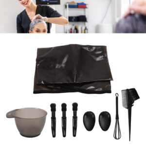 6 Pieces Hair Dye Coloring Kit, Hair Coloring Tool with Brush Blender Ear Muffs Dyeing Bowl Bib Hairdressing Clip Hair Coloring Tool for Home Salon