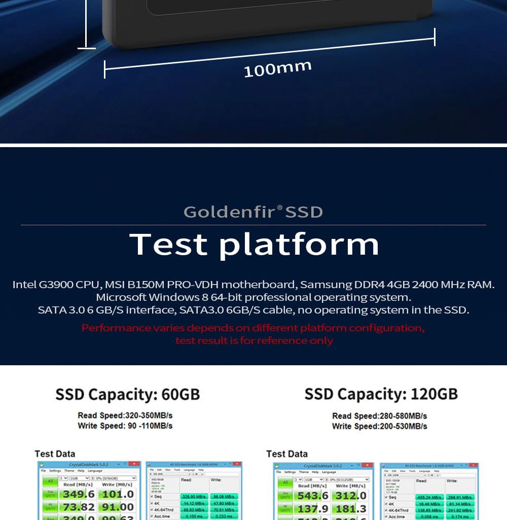 Edlike Goldenfir SSD 120GB 128GB SATAIII SSD 240GB 256GB hd 1TB 2TB 512GB 500GB 480GB Solid State Hard Disk 2.5 for Laptop (120GB)