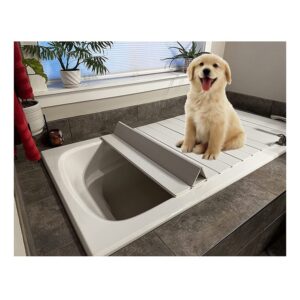 grricepl shutter bathtub insulation cover bathtub tray, 6mm thick pvc bathtub tray for most bathtubs waterproof storage stand bathtub tray, (color : white, size : 181x75cm/71 x30)