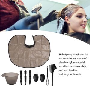 6 Pieces Hair Dye Coloring Kit, Hair Coloring Tool with Brush Blender Ear Muffs Dyeing Bowl Bib Hairdressing Clip Hair Coloring Tool for Home Salon