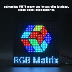 Shanrya RGB LED Matrix Panel, Full Color 64x32 Dimmable RGB LED Board 3.1in Wide for Monitor