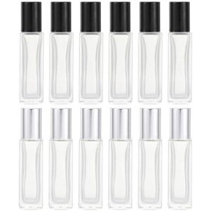 steel aging sample on -on mist bottle stainless perfume container cosmetics el aromatherapy oils refillable mini oil vials cosmetic with spray size makeup er glass for ( color : black silver , size :