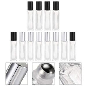 Steel aging Sample On -on Mist Bottle Stainless Perfume Container Cosmetics el Aromatherapy Oils Refillable Mini Oil Vials Cosmetic with Spray Size Makeup Er Glass for ( Color : Black Silver , Size :