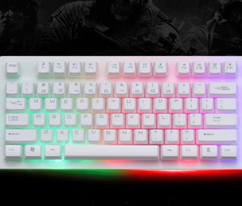 FEDRUI Mechanical Gaming Keyboard, Gaming Keyboard with Backlit, Keyboard Mouse Kit for Home, Games, Office (Color : White)