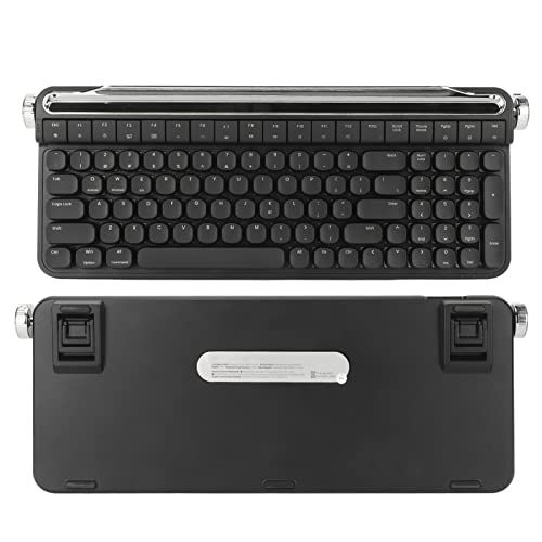 100 Keys Typewriter Keyboard,RGB Mechanical Gaming Keyboard Backlight,Ergonomic Keyboard Portable with 3Levels Adjustable Stand,Dual Mode Keyboard(5.1 Bluetooth Wireless,USB Wired) (Black)