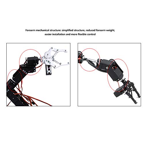 Robot Mechanical Arm, Metal Gear Smoothing Rotation Robot Arm Flexible Steering for Industrial Robot Parts