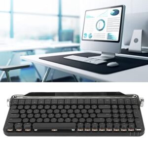 100 Keys Typewriter Keyboard,RGB Mechanical Gaming Keyboard Backlight,Ergonomic Keyboard Portable with 3Levels Adjustable Stand,Dual Mode Keyboard(5.1 Bluetooth Wireless,USB Wired) (Black)