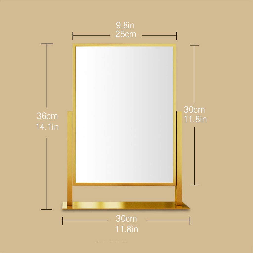 DYPASA Vanity Mirror Square Makeup Mirror Desktop Vanity Mirror Folding Beauty Mirror Double-Sided Adjustable Desktop Makeup Mirror (Large) Household Cosmetic Mirror